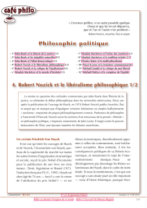 Robert Nozick et le libéralisme philosophique - Reseau