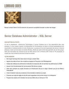 Senior Database Administrator – SQL Server