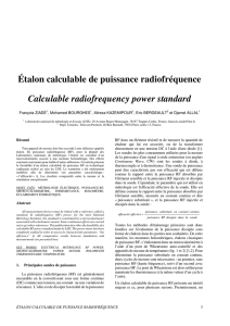 Étalon calculable de puissance radiofréquence