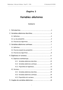 2 Variables aléatoires discrètes