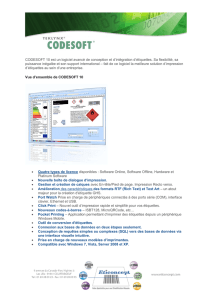 CODESOFT 10 est un logiciel avancé de conception et