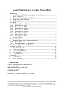 Les certifications Java chez Sun Microsystems