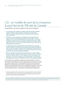 CSI : un mod&egrave;le de suivi de la croissance &agrave; court terme du PIB r&eacute;el