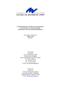 Les déterminants de la confiance du consommateur lors d`un achat