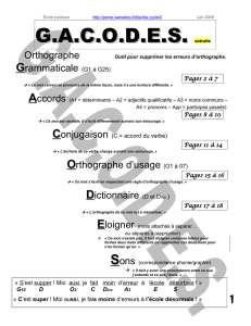 Extraits du GACODE - bla