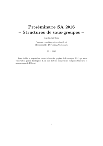 Proséminaire SA 2016 – Structures de sous-groupes