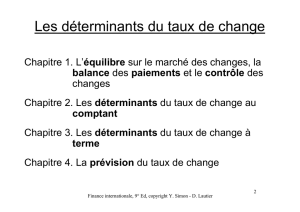 Les déterminants du taux de change