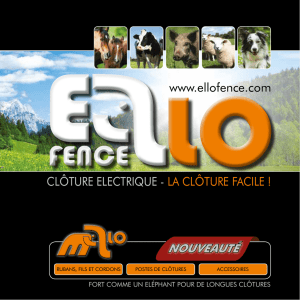 www.ellofence.com CLÔTURE ELECTRIQUE