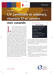 Synthèse UV - Cancer Environnement