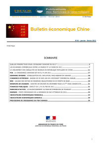 Bulletin économique Chine
