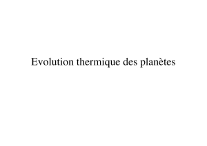 Evolution thermique des planètes
