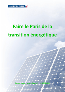 Faire le Paris de la transition énergétique