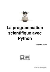 La programmation scientifique avec Python