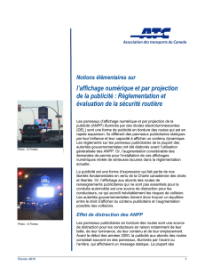 l`affichage numérique et par projection de la publicité