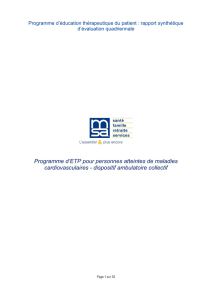 Programme ETP - rapport synthétique d`évaluation