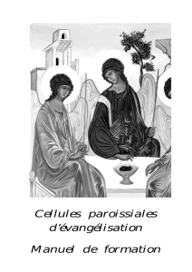 Cellules paroissiales d`évangélisation Manuel de formation