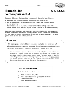 4.3 Emploie des verbes puissants