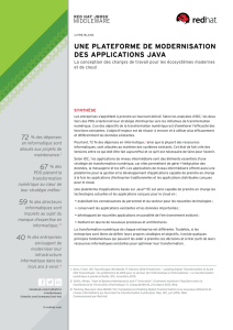 UNE PLATEFORME DE MODERNISATION DES APPLICATIONS