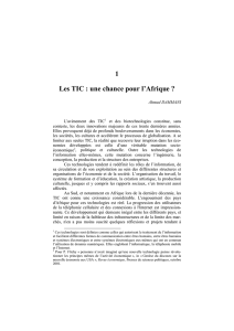 Les TIC : une chance pour l`Afrique