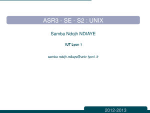 ASR3 - SE - S2 : UNIX