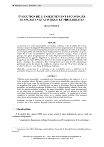 évolution des programmes de l`enseignement secondaire français