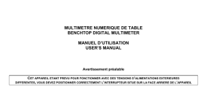 MULTIMETRE NUMERIQUE DE TABLE BENCHTOP DIGITAL