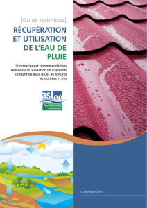 récupération et utilisation de l`eau de pluie