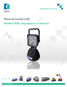Phare de travail à LED Modèle S900L magnétique sur batterie