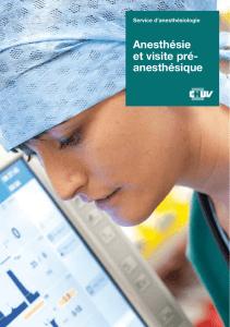 Anesthésie et visite pré- anesthésique