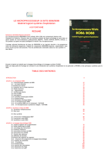 LE MICROPROCESSEUR 16 BITS 8086/8088 Matériel logiciel