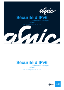 Sécurité d`IPv6 - Stéphane Bortzmeyer