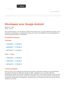 Développer avec Google Android