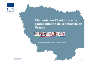 Éléments sur l`évolution et la représentation de la sexualité en France