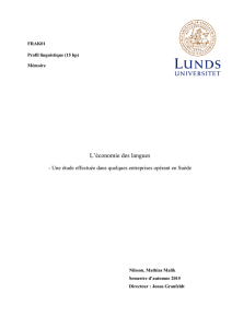 L`économie des langues - Lund University Publications