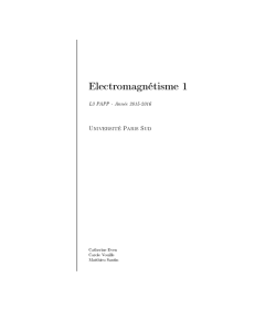 Electromagnétisme 1 - Université Paris-Sud