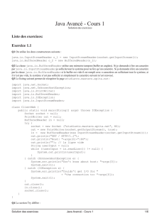 Java Avancé - Cours 1