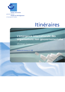 L`émergence internationales des organisations non