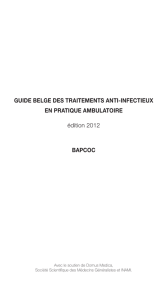Guide belge de traitement anti-infectieux