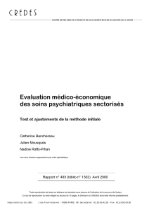 Evaluation médico-économique des soins psychiatriques