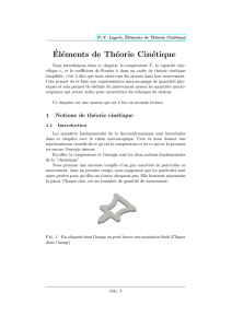 Eléments de Théorie Cinétique