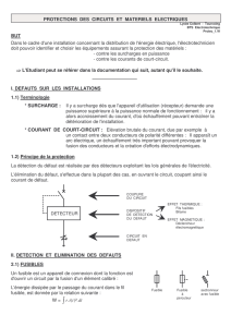 Protections des circuits et materiels electriques