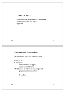 Cours1 +Cours 2 •Structure d`un programme et Compilation