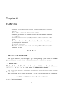 Matrices - BCPST Hoche
