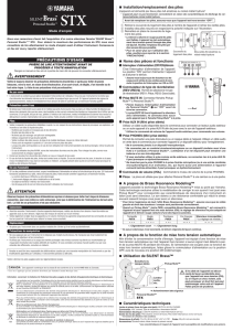 PRÉCAUTIONS D`USAGE Noms des pièces et fonctions Installation