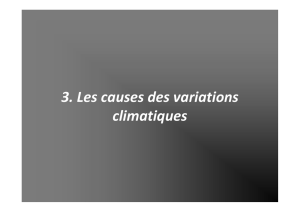 3. Les causes des variations climatiques