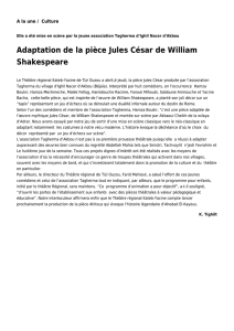 Adaptation de la pièce Jules César de William Shakespeare