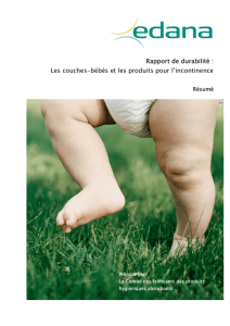 Rapport de durabilité : Les couches-bébés et les produits