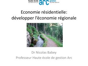 Economie résidentielle: développer l`économie régionale