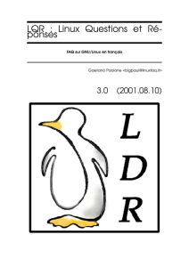 LQR : Linux Questions et R[Please insert PrerenderUnicode{Ã
