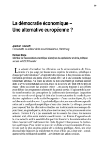 La démocratie économique – Une alternative